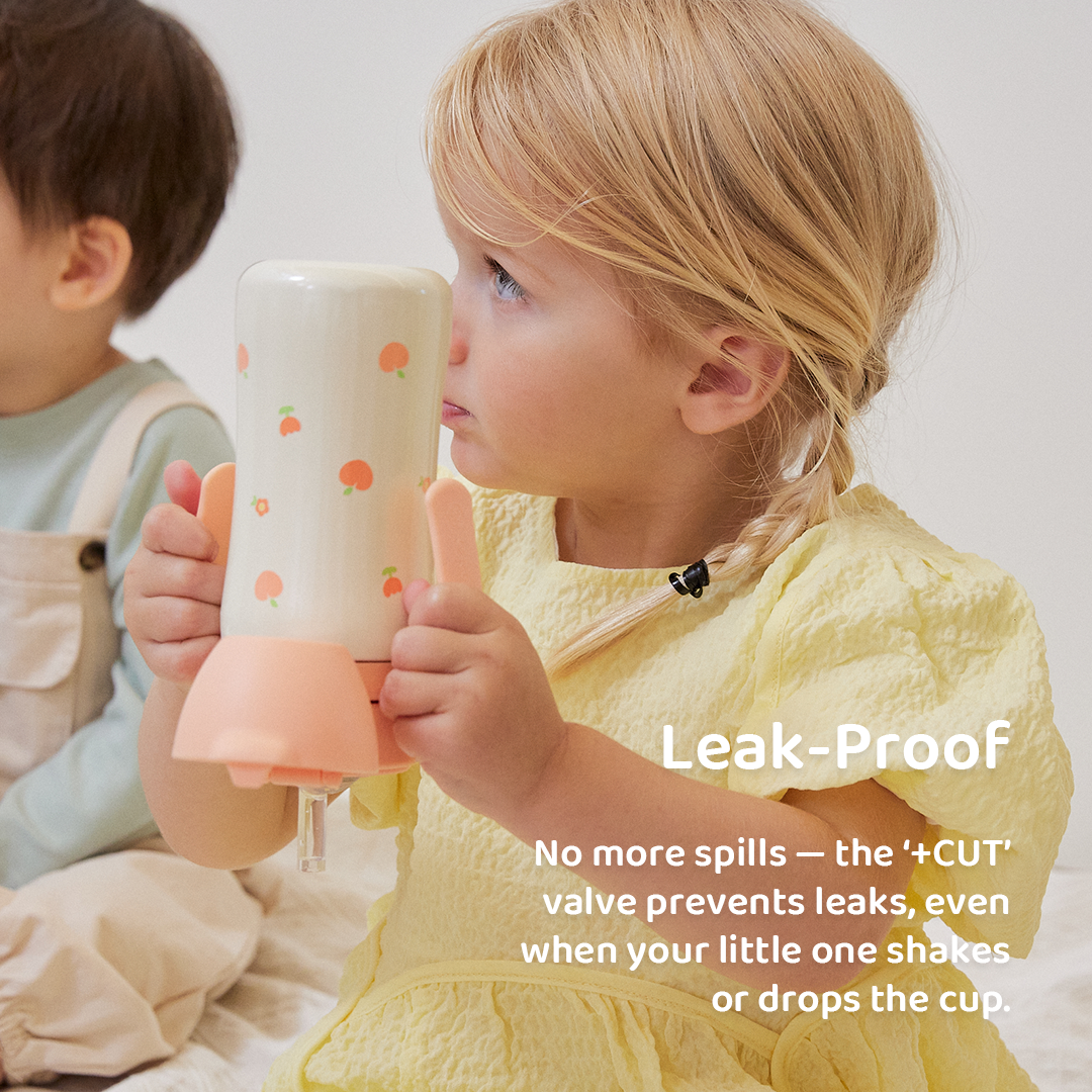 Grosmimi Stainless Steel Straw Cup with Flip Top - 10oz (300ml)