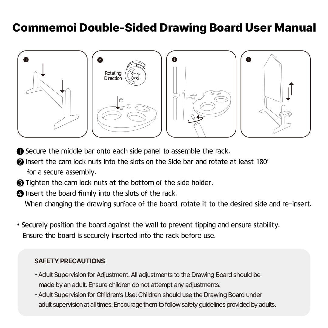 Comme moi Double-sided Drawing Board