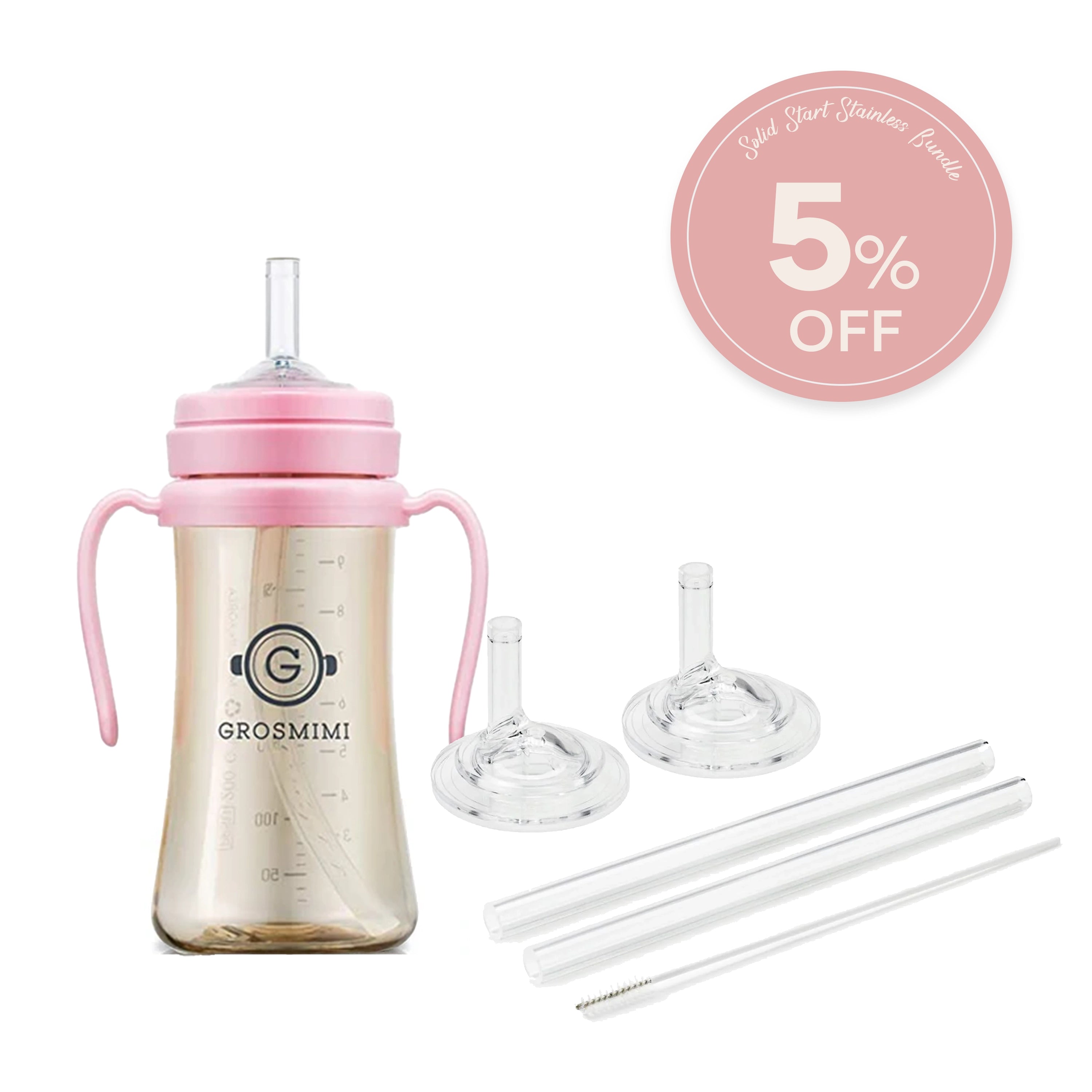 Grosmimi PPSU & Stage 2 Straw Replacement kit Bundle