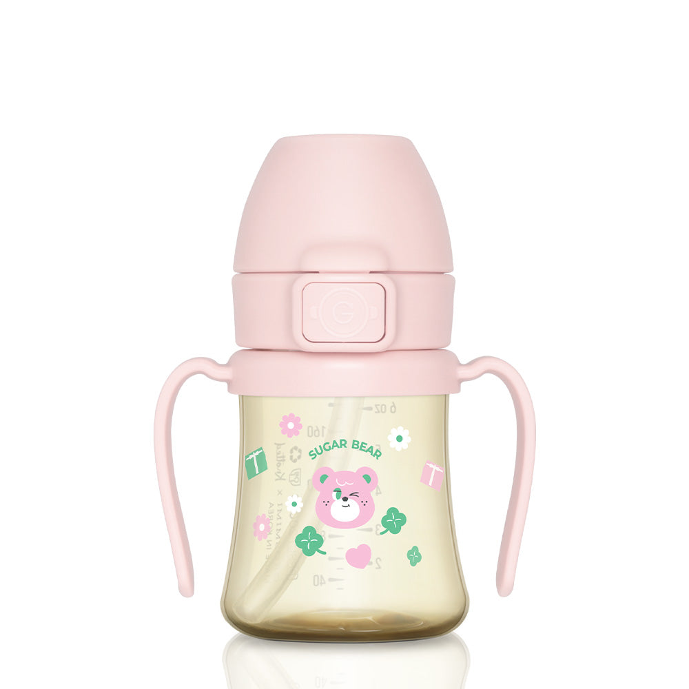Grosmimi PPSU Straw Cup with Flip Top - 6oz (200ml)