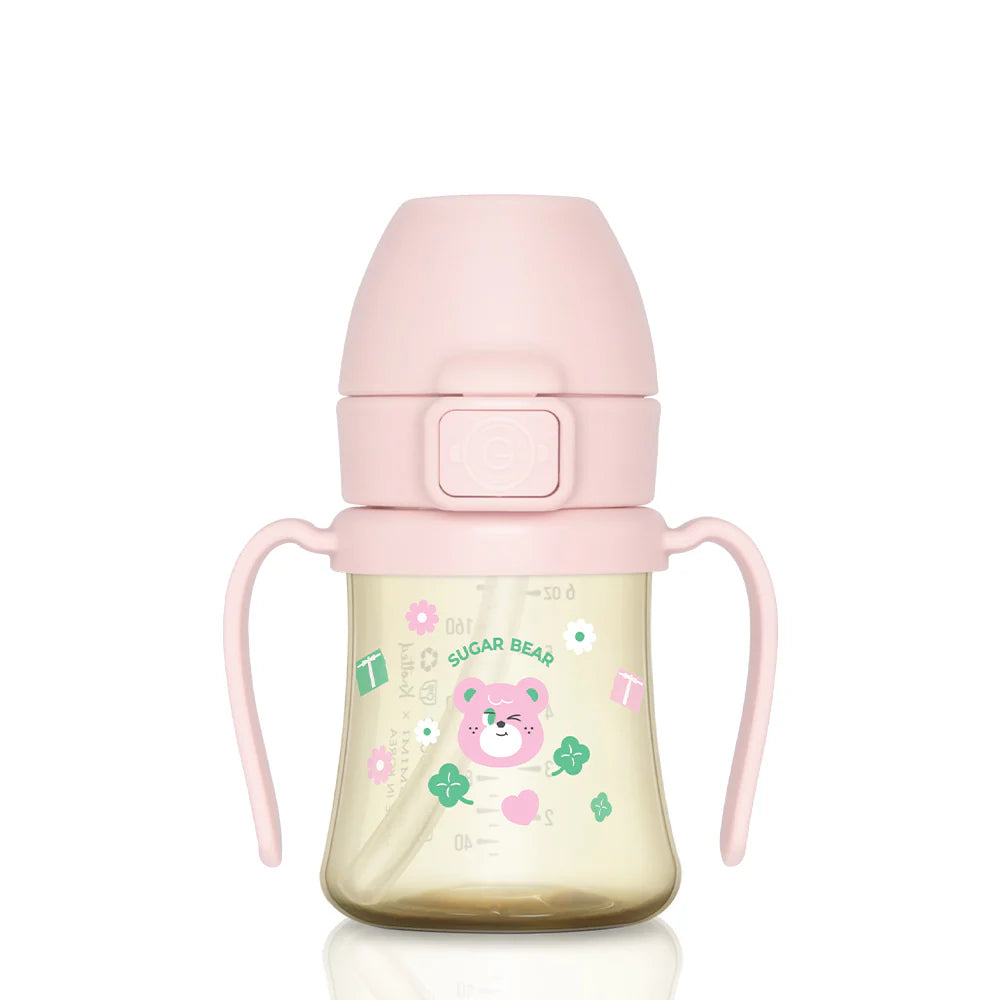 Grosmimi PPSU Straw Cup with Flip Top - 6oz (200ml)