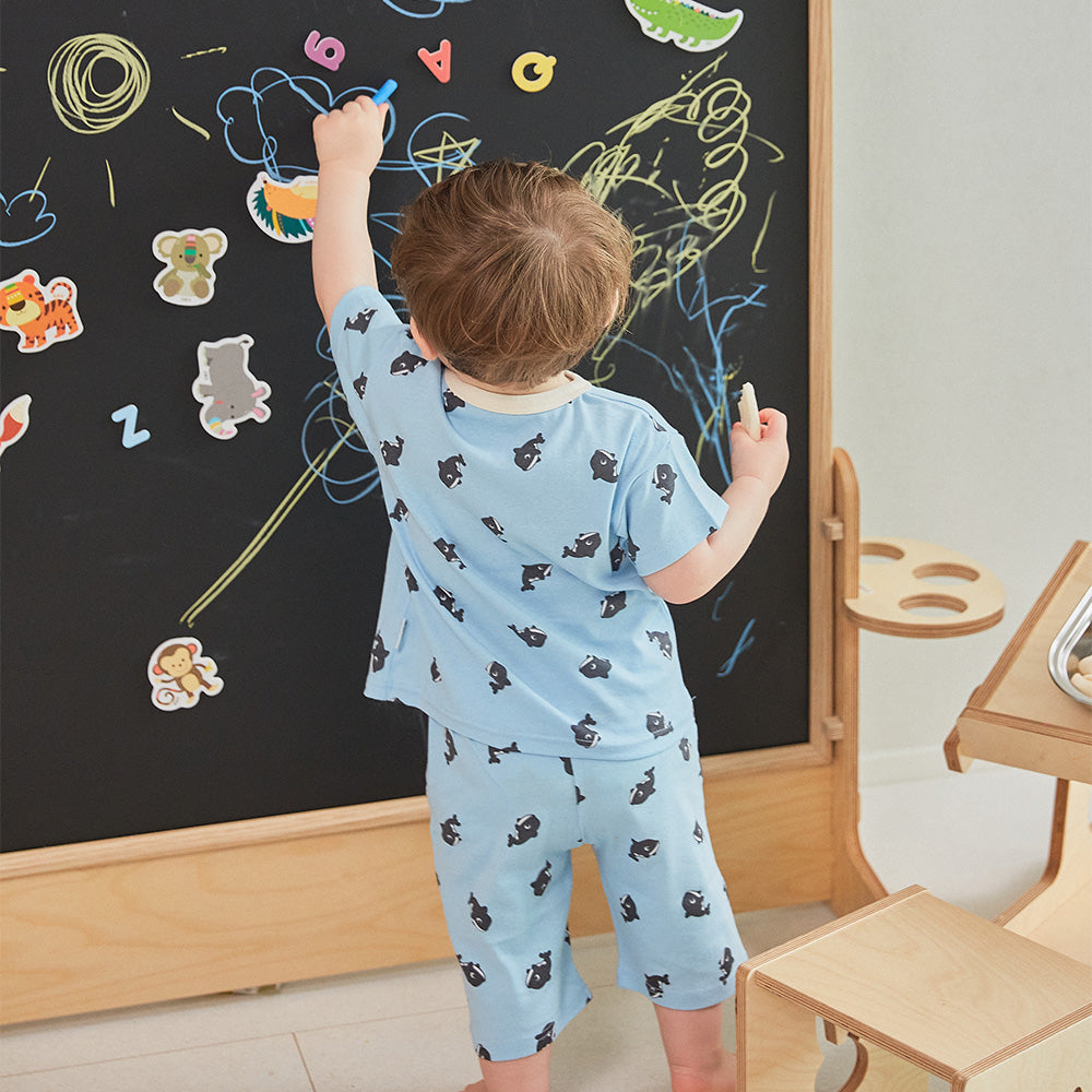 BabyRabbit Dolphin Short Sleeve & Crop Pants Set