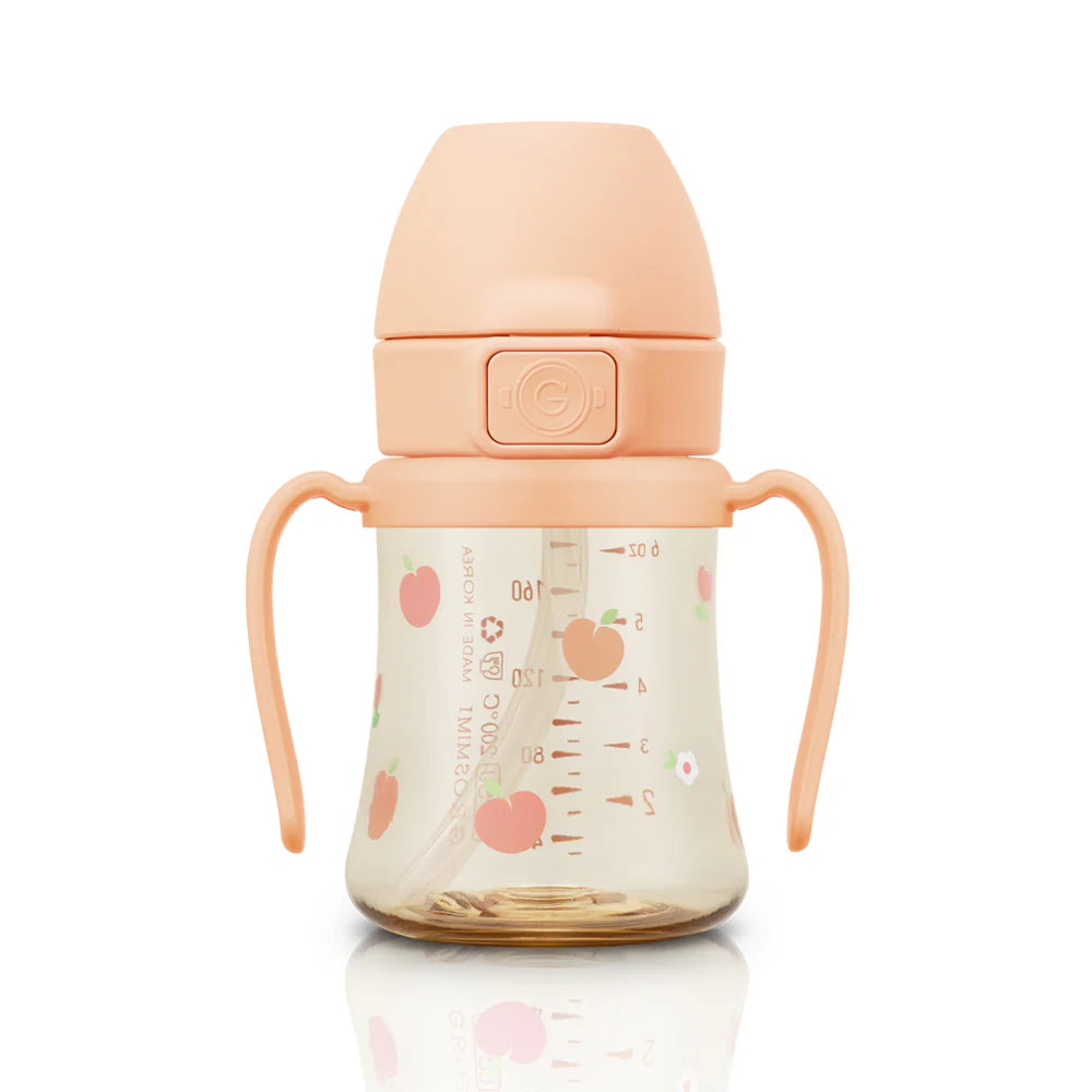 Grosmimi PPSU Straw Cup with Flip Top - 6oz (200ml)