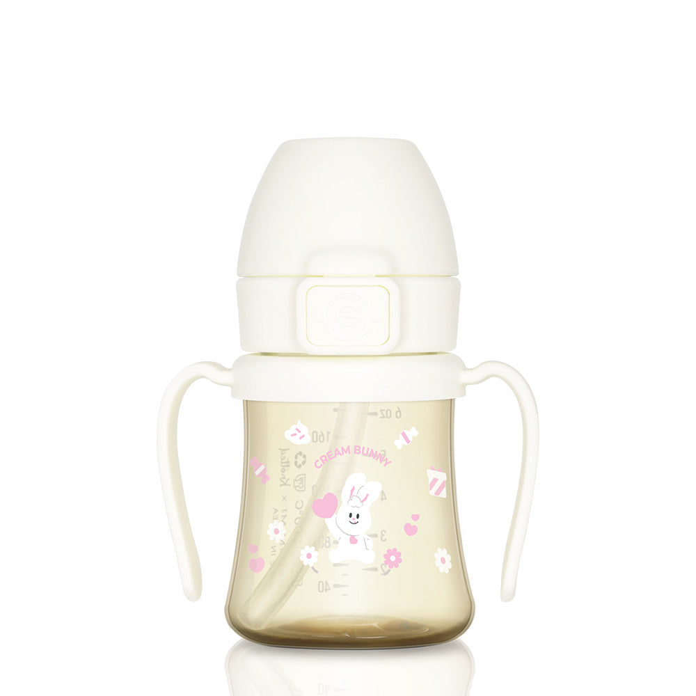 Grosmimi PPSU Straw Cup with Flip Top - 6oz (200ml)