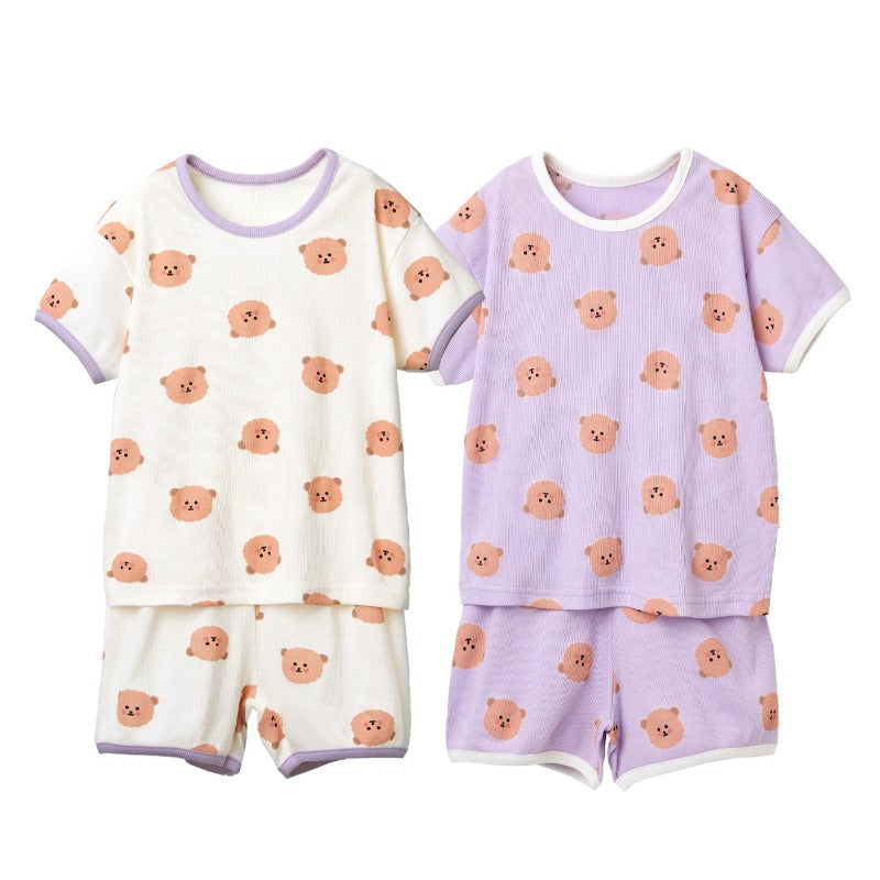 BabyRabbit Teddy Bear Short Sleeve Set