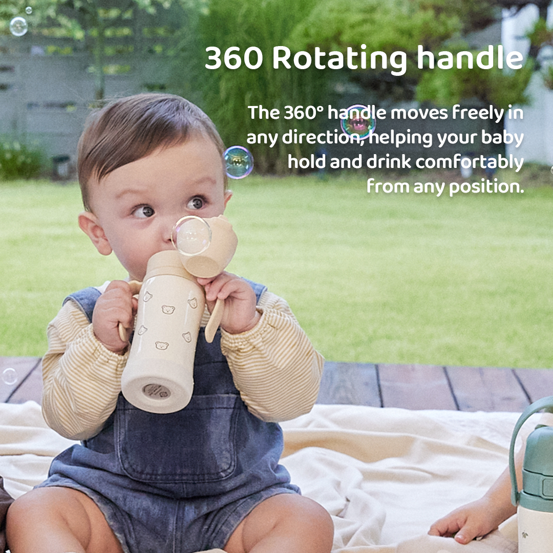 Grosmimi Stainless Steel Straw Cup with Flip Top - 6oz (200ml)