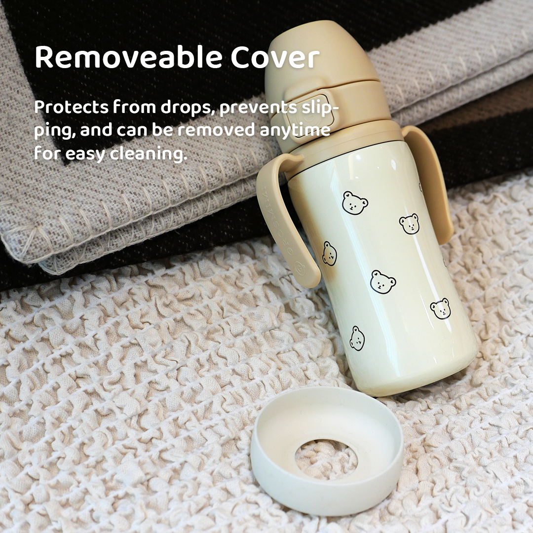 Grosmimi Stainless Steel Straw Cup with Flip Top - 6oz (200ml)