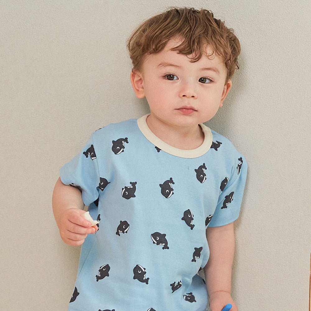 BabyRabbit Dolphin Short Sleeve & Crop Pants Set - Zezebaebae