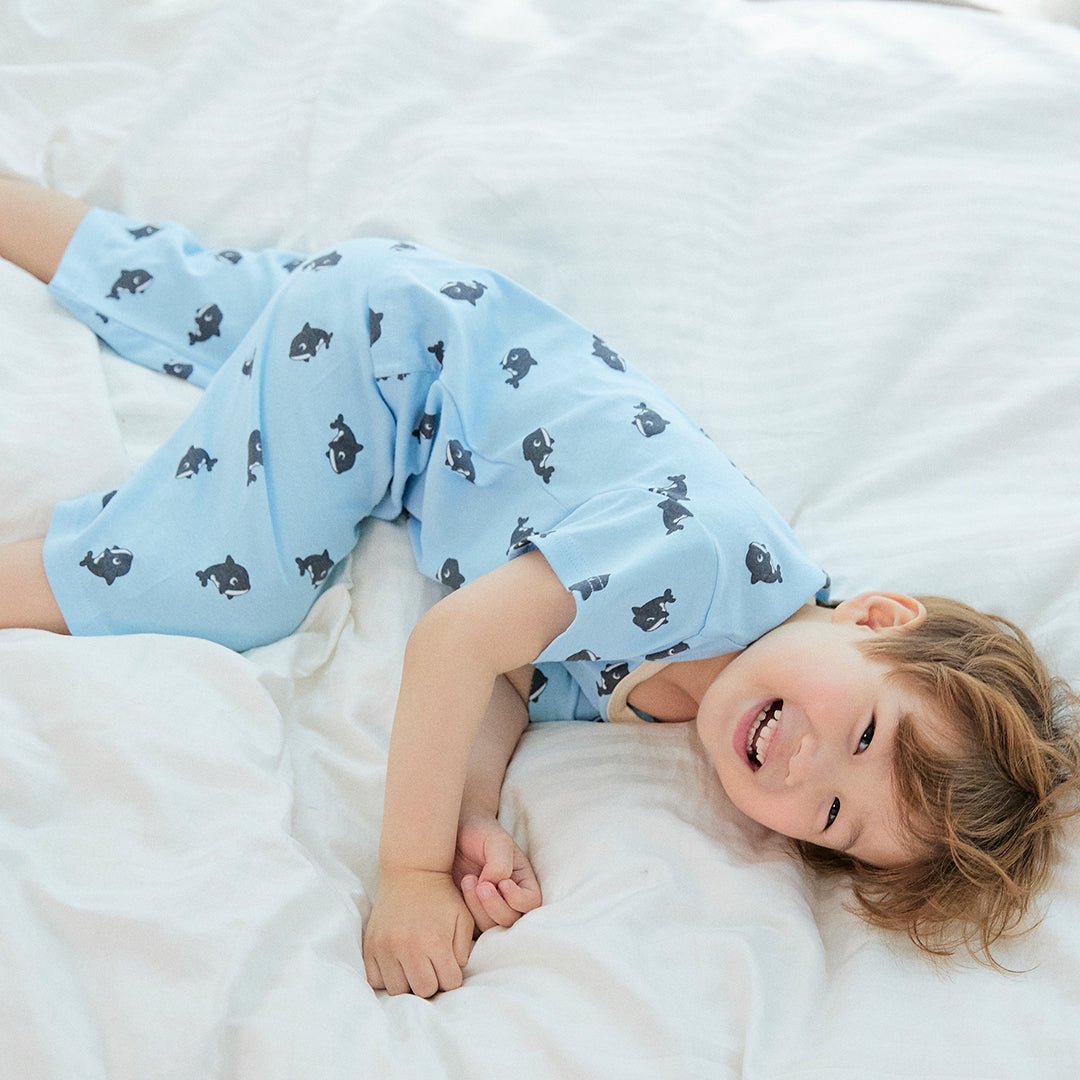 BabyRabbit Dolphin Short Sleeve & Crop Pants Set - Zezebaebae