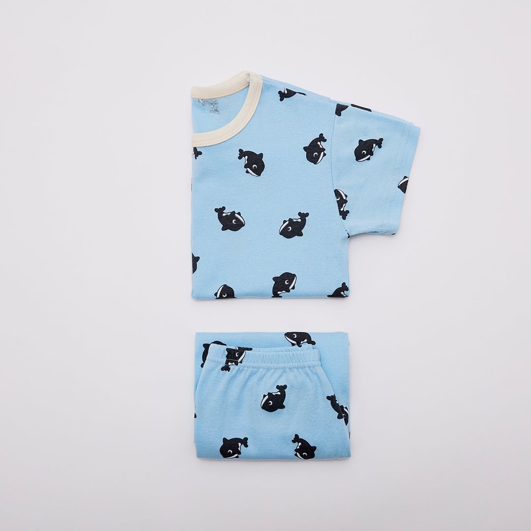 BabyRabbit Dolphin Short Sleeve & Crop Pants Set - Zezebaebae