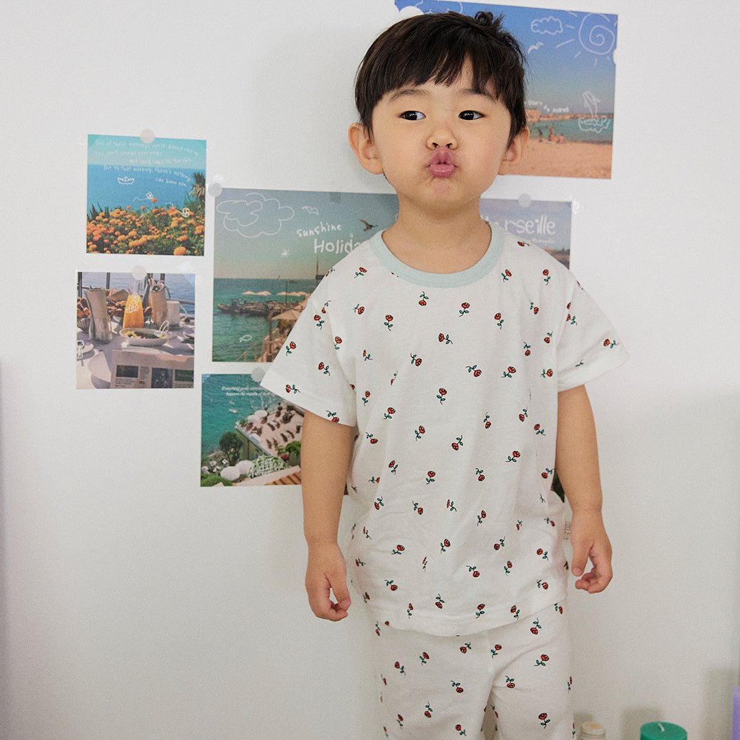 BabyRabbit Rose Short Sleeve & Crop Pants Set - Zezebaebae