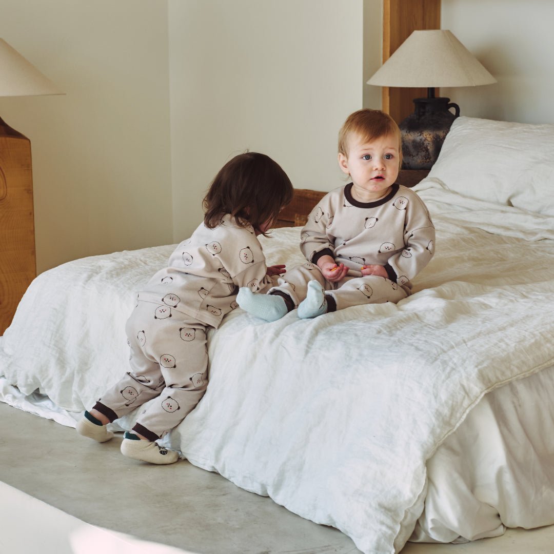 BabyRabbit Teddy BaeBae Long Sleeve Set (Relaxed Fit) - Zezebaebae