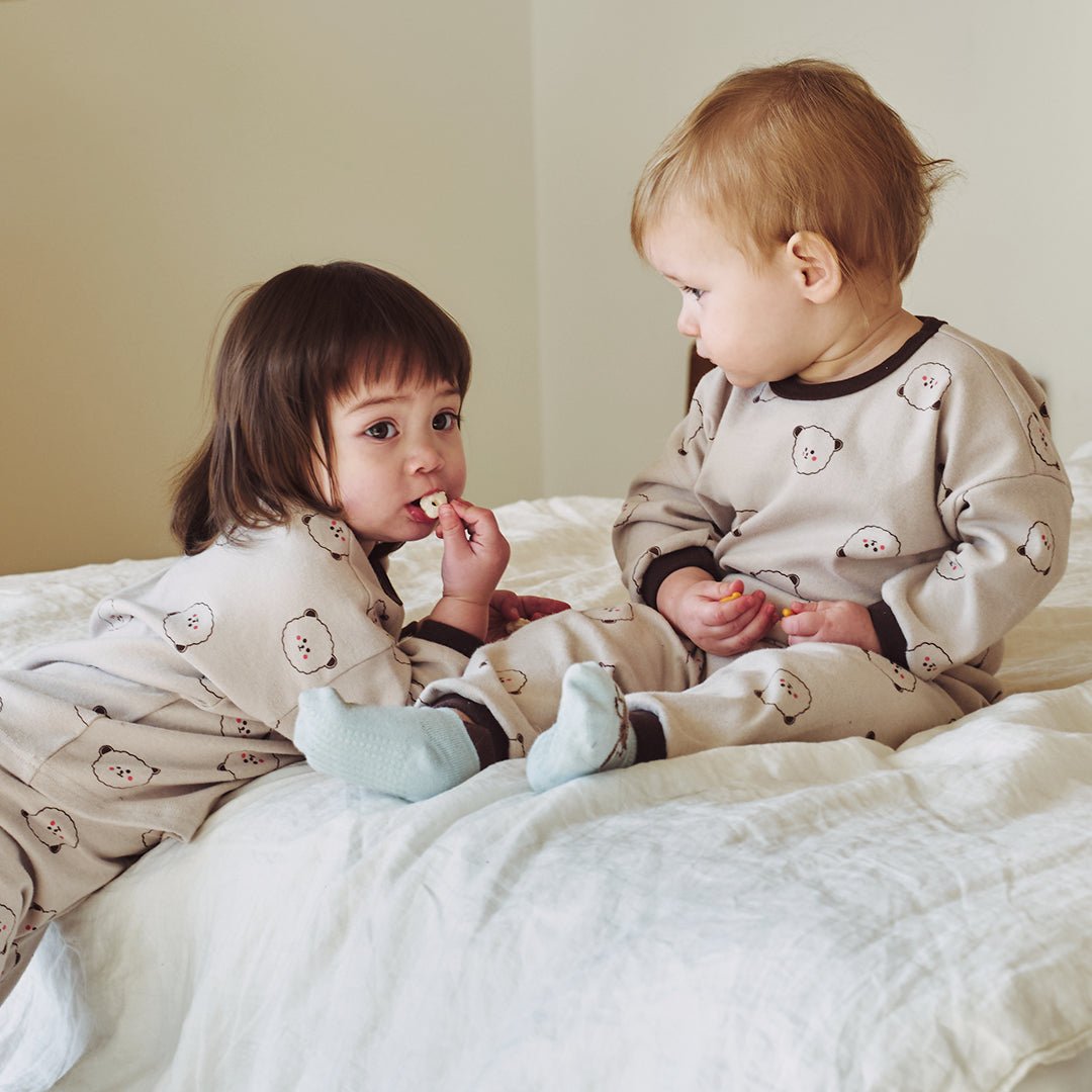 BabyRabbit Teddy BaeBae Long Sleeve Set (Relaxed Fit) - Zezebaebae