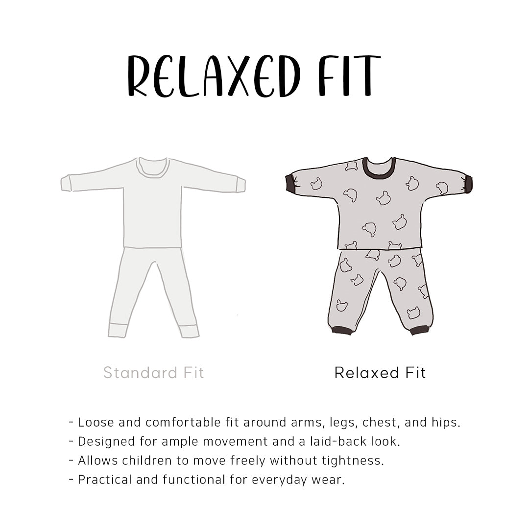 BabyRabbit Teddy BaeBae Long Sleeve Set (Relaxed Fit) - Zezebaebae