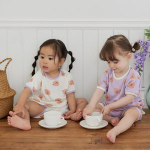 BabyRabbit Teddy Bear Short Sleeve Set