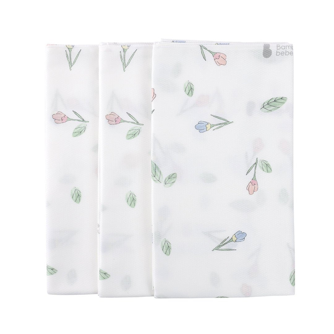 BambooBebe Signature Bath Towel/Swaddle/Cloth Diaper - Flower Buds 3 pack - Zezebaebae
