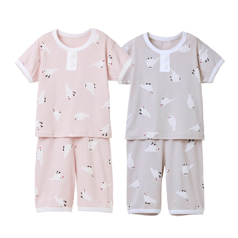 BabyRabbit Little Bird Short Sleeve & Crop Pants Set