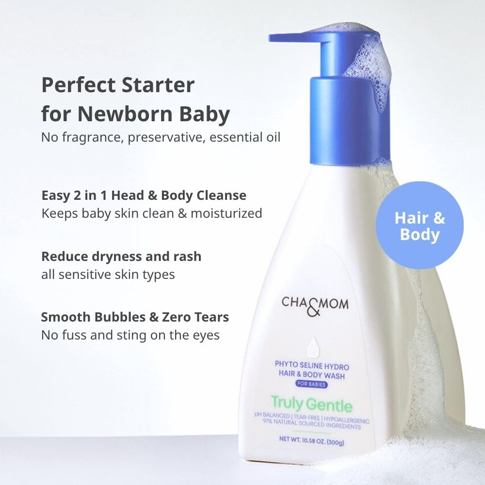CHA&MOM Phyto Seline Hydro Hair & Body Wash, 10.58oz - Zezebaebae