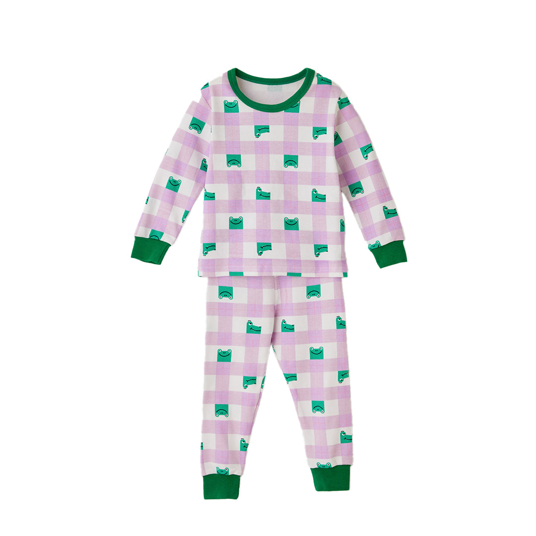BabyRabbit Frog Checkered Long Sleeve set