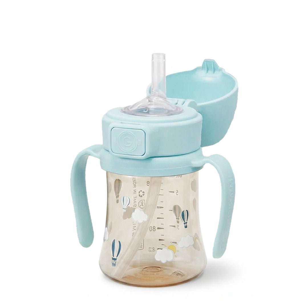Grosmimi PPSU Straw Cup with Flip Top - 6oz (12 Months+) - Zezebaebae