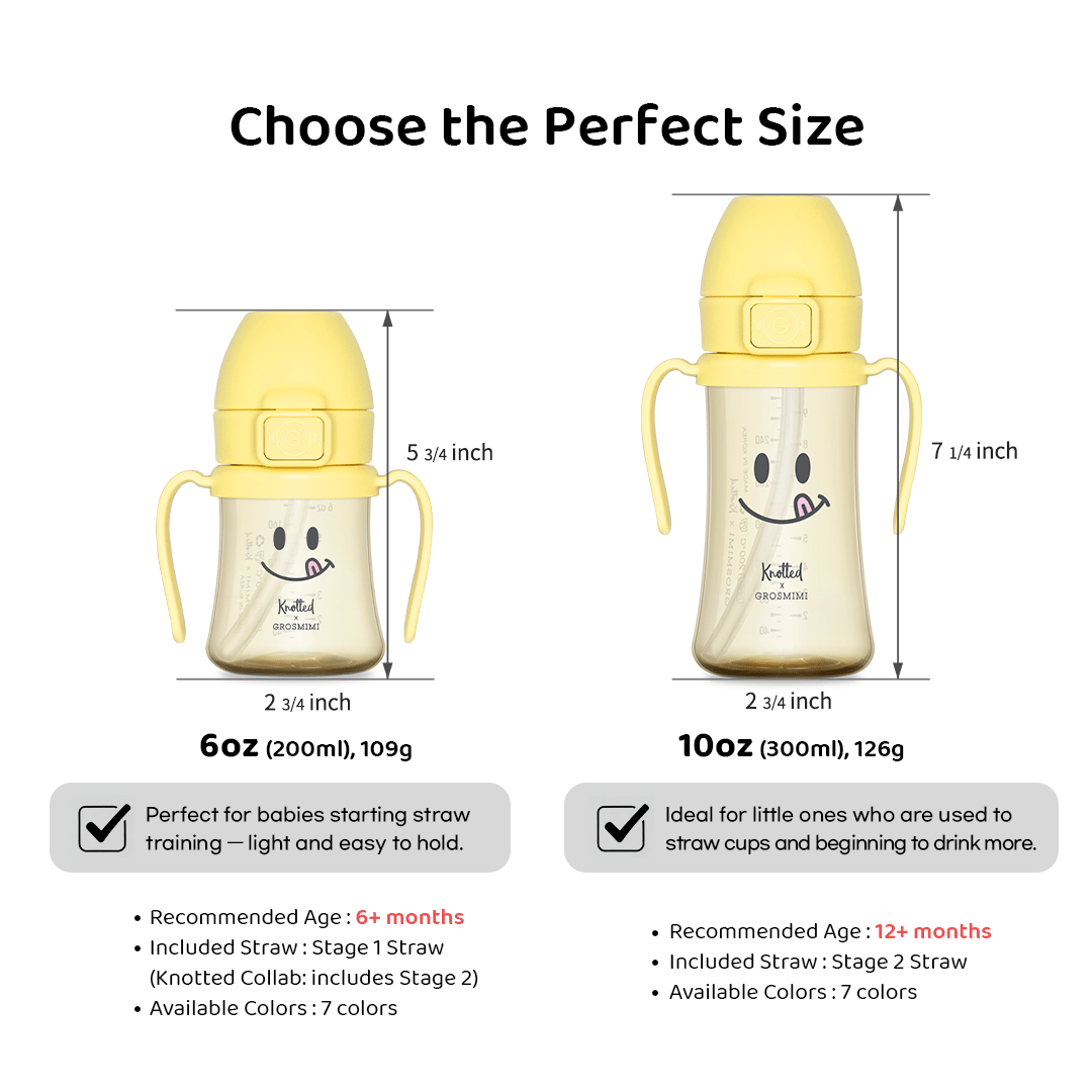 Grosmimi PPSU Straw Cup with Flip Top - 6oz (200ml) - Zezebaebae