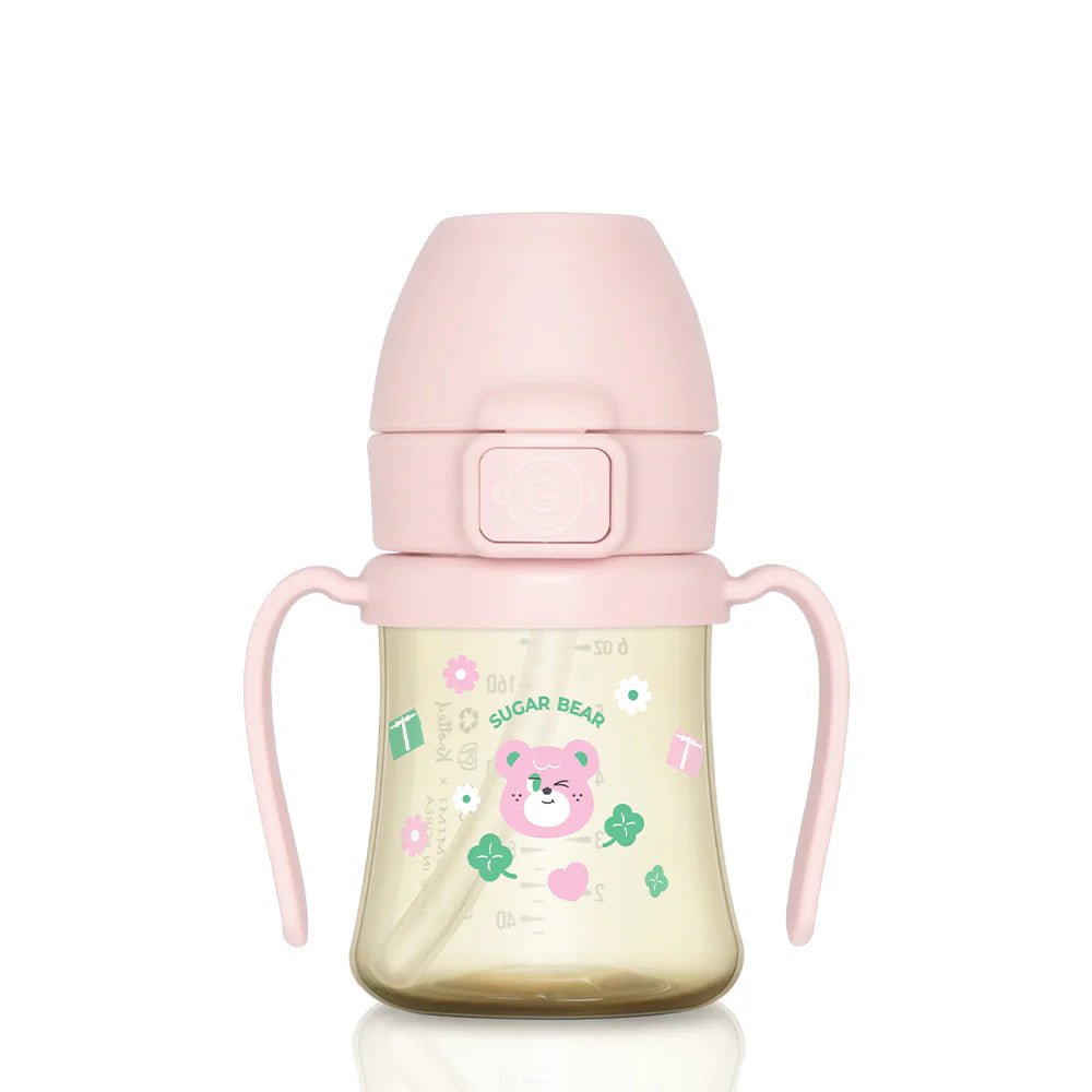 Grosmimi PPSU Straw Cup with Flip Top - 6oz (200ml) - Zezebaebae