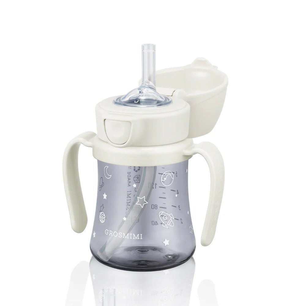 Grosmimi PPSU Straw Cup with Flip Top - 6oz (200ml) - Zezebaebae