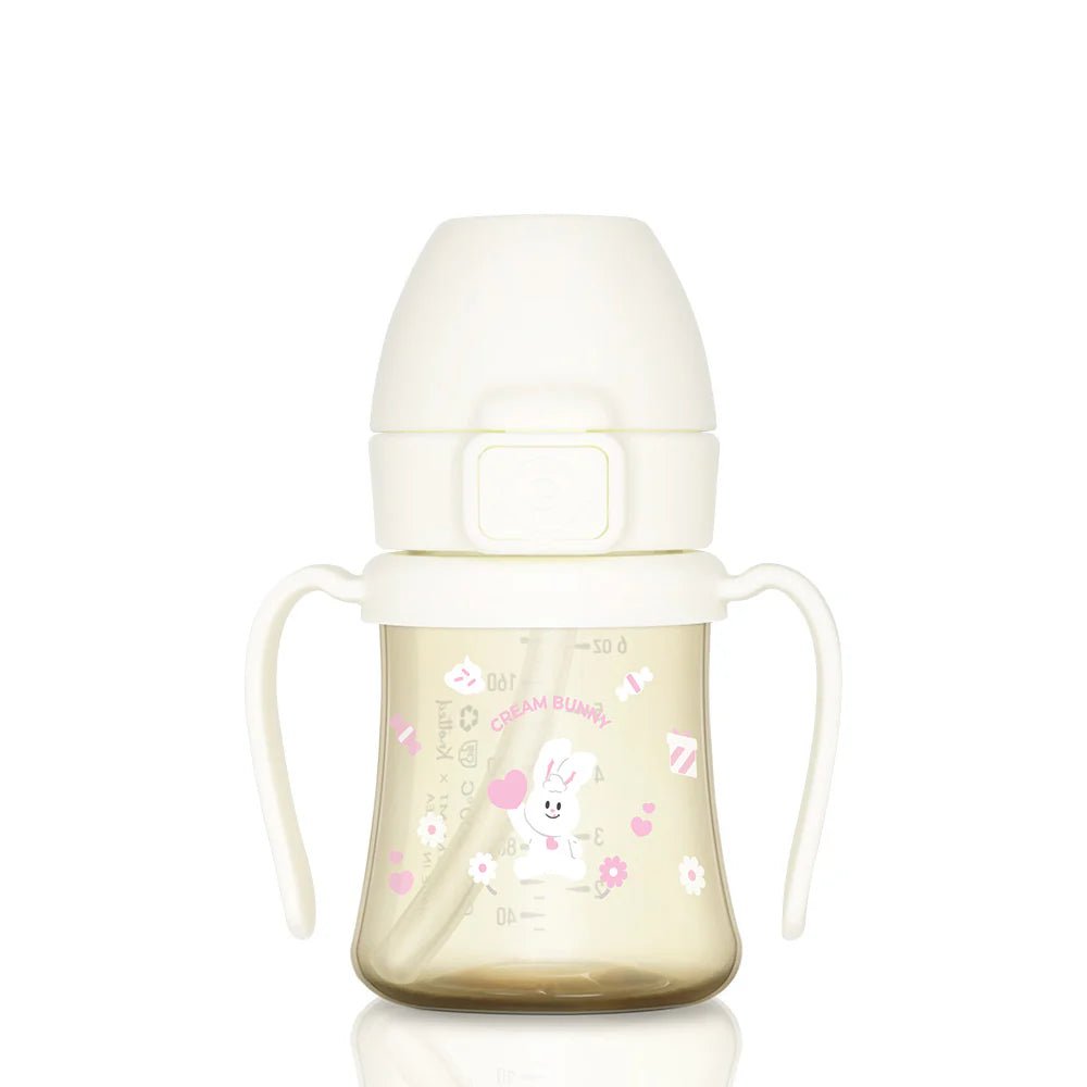 Grosmimi PPSU Straw Cup with Flip Top - 6oz (200ml) - Zezebaebae