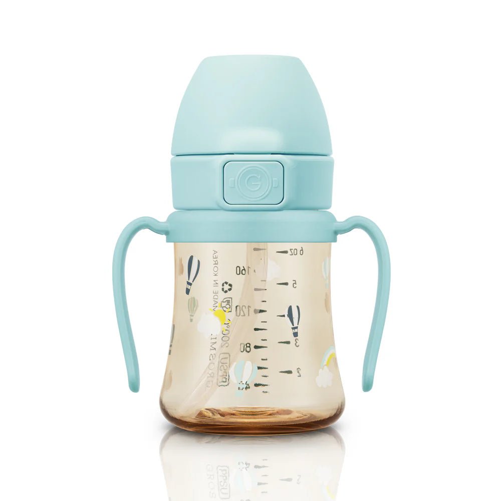 Grosmimi PPSU Straw Cup with Flip Top - 6oz (200ml) - Zezebaebae