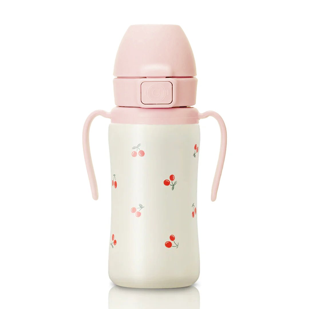 Grosmimi Stainless Steel Straw Cup with Flip Top - 10oz (300ml) - Zezebaebae