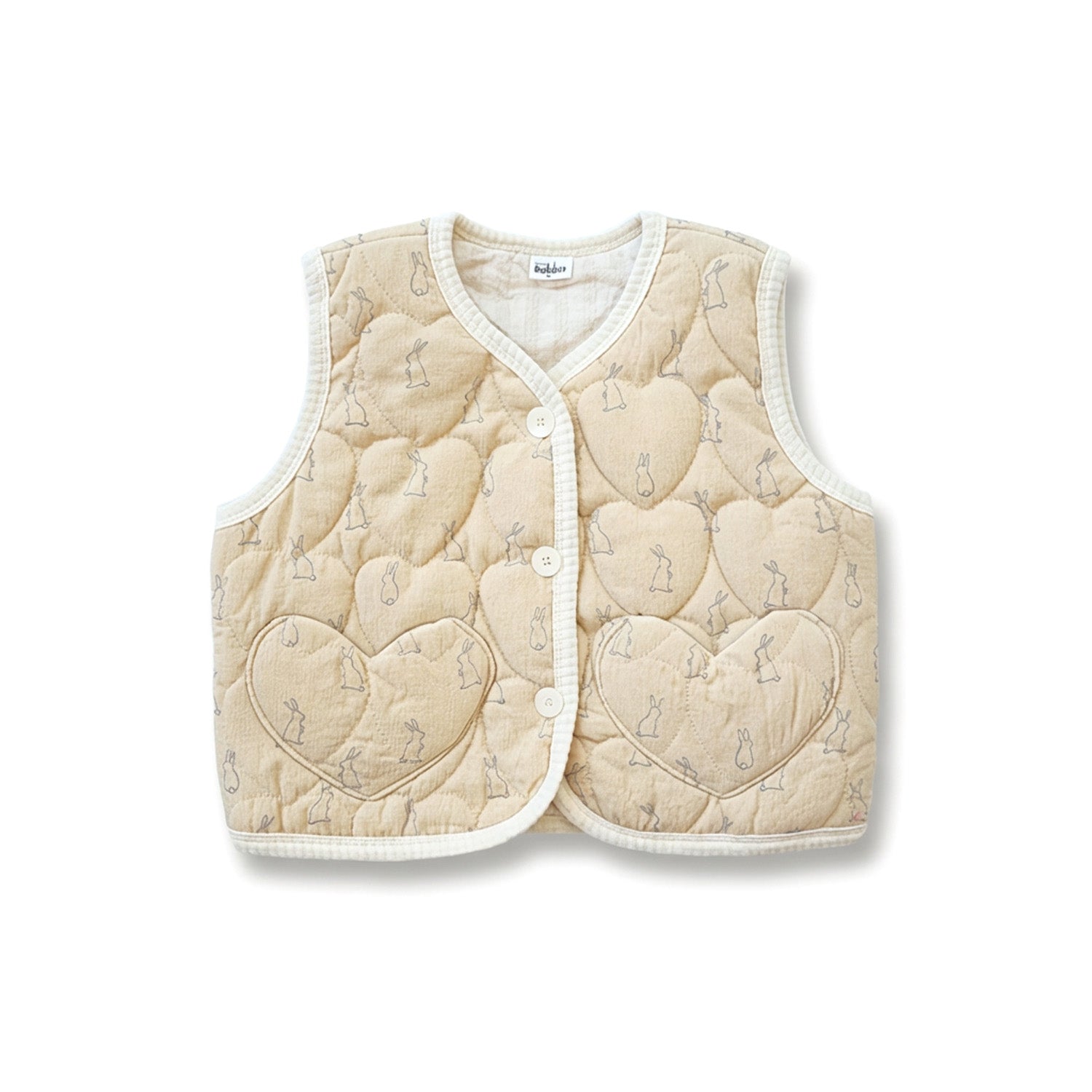 Heart Patterned Rabbit Vest - Zezebaebae