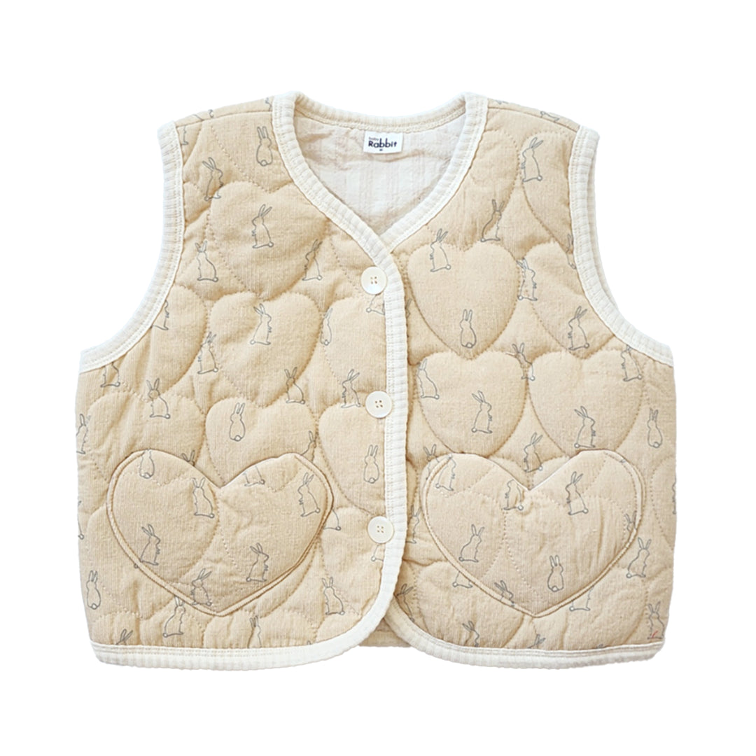 Heart Patterned Rabbit Vest
