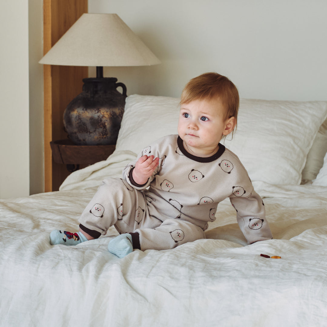 BabyRabbit Teddy BaeBae Long Sleeve Set (Relaxed Fit)